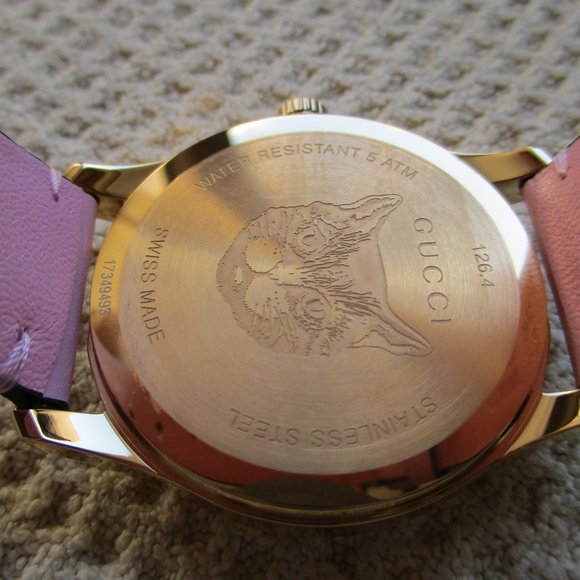 GUCCI LIMITED EDITION VERY RARE, Feline Heads, Mother-of-Pearl Dial Ladies Watch main image 8